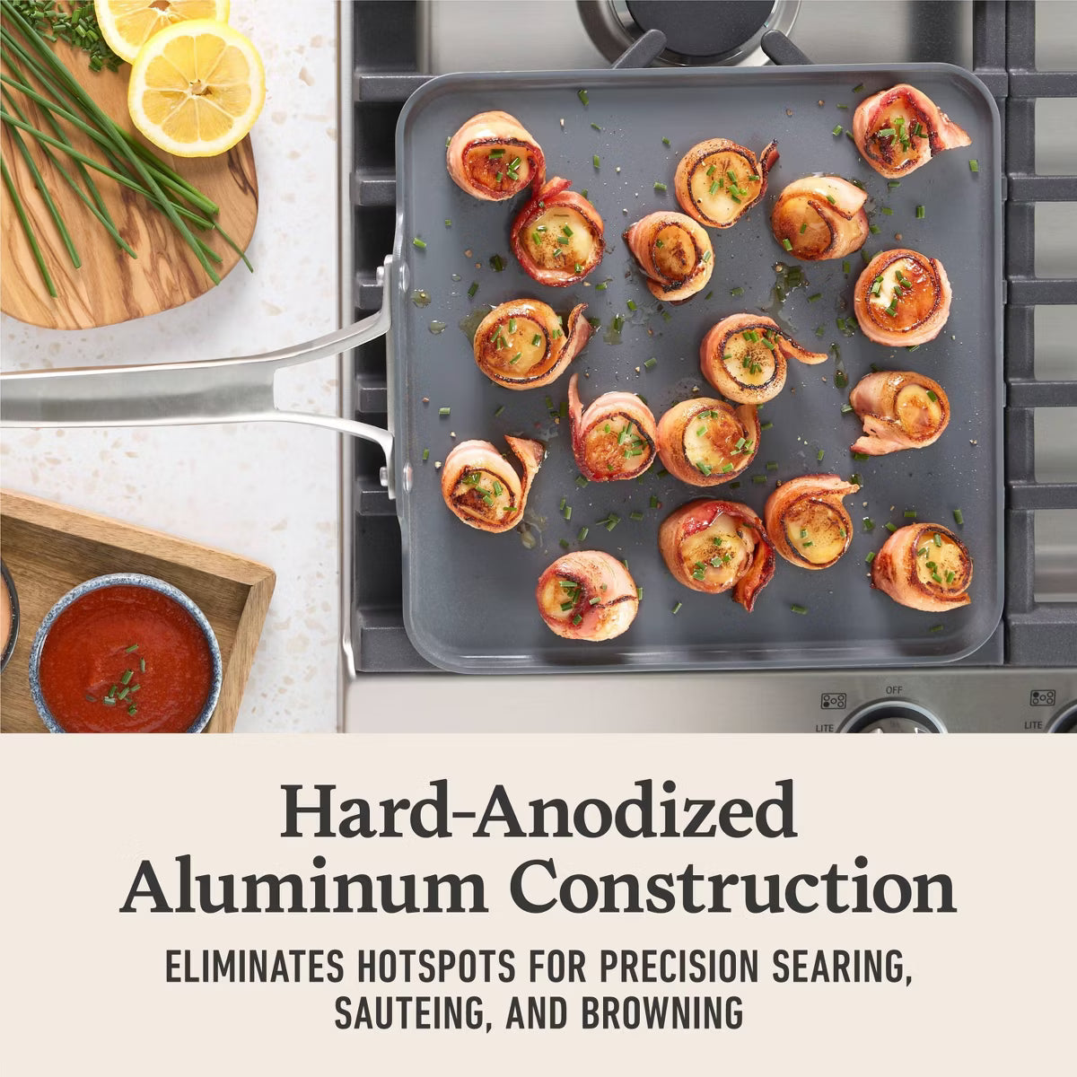 Griddle Pan – Premier Ceramic Square Griddle Midnight – Gray