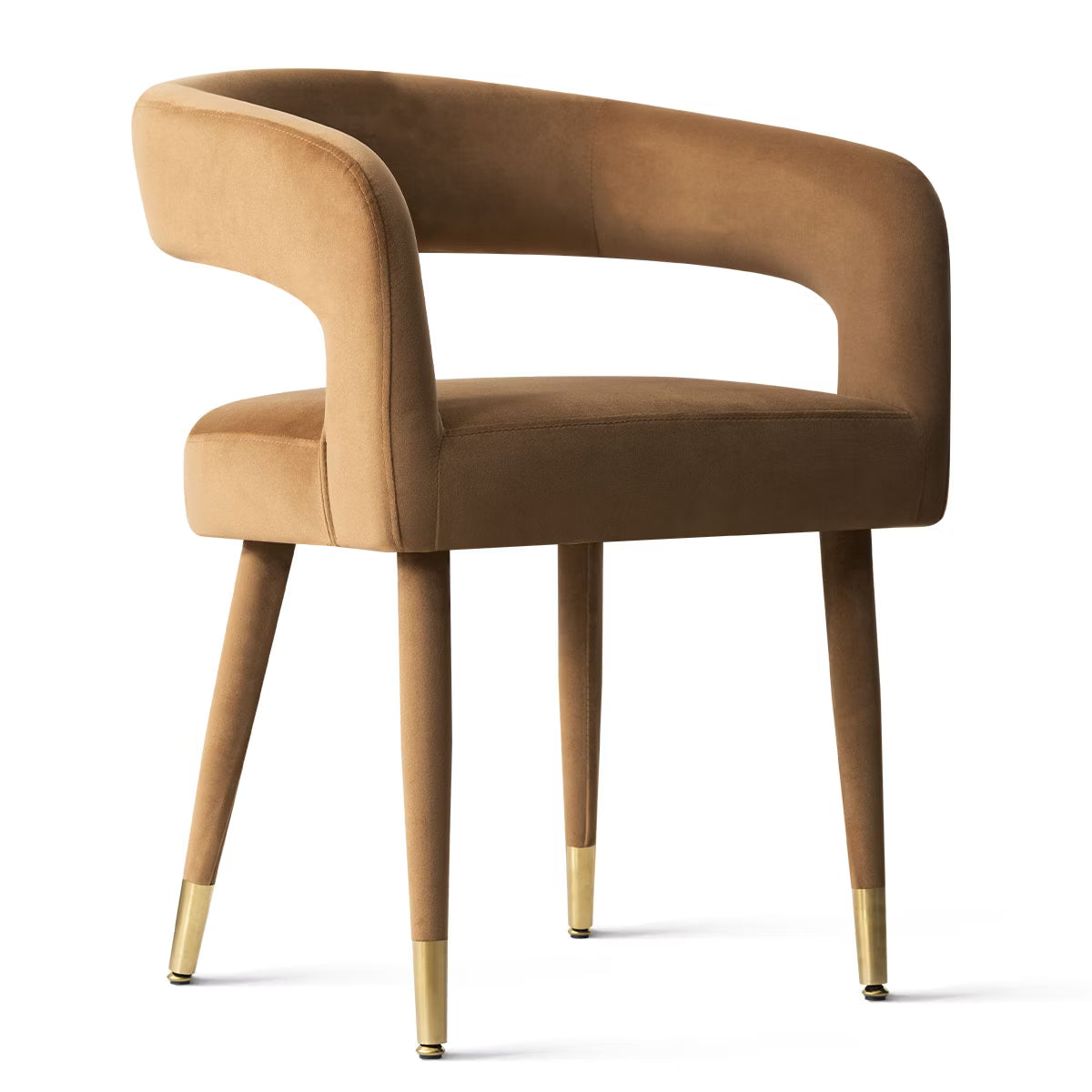 Set of 2 Modern Burgundy Velvet Accent Dining Chairs