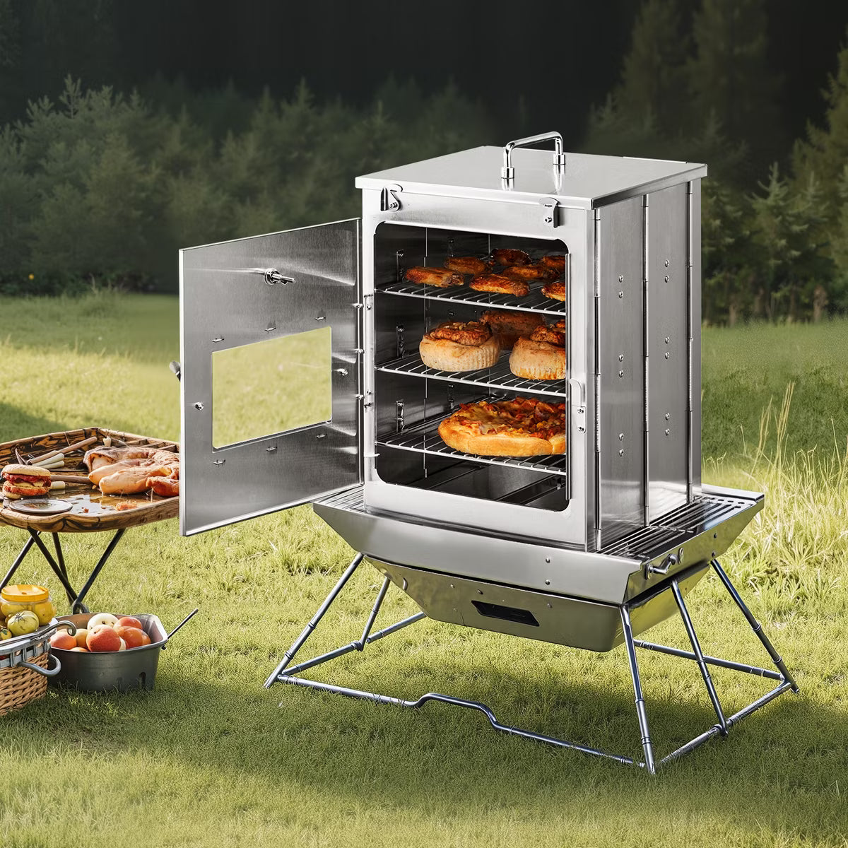 Camping Cookware – Portable Camping Stove – Silver