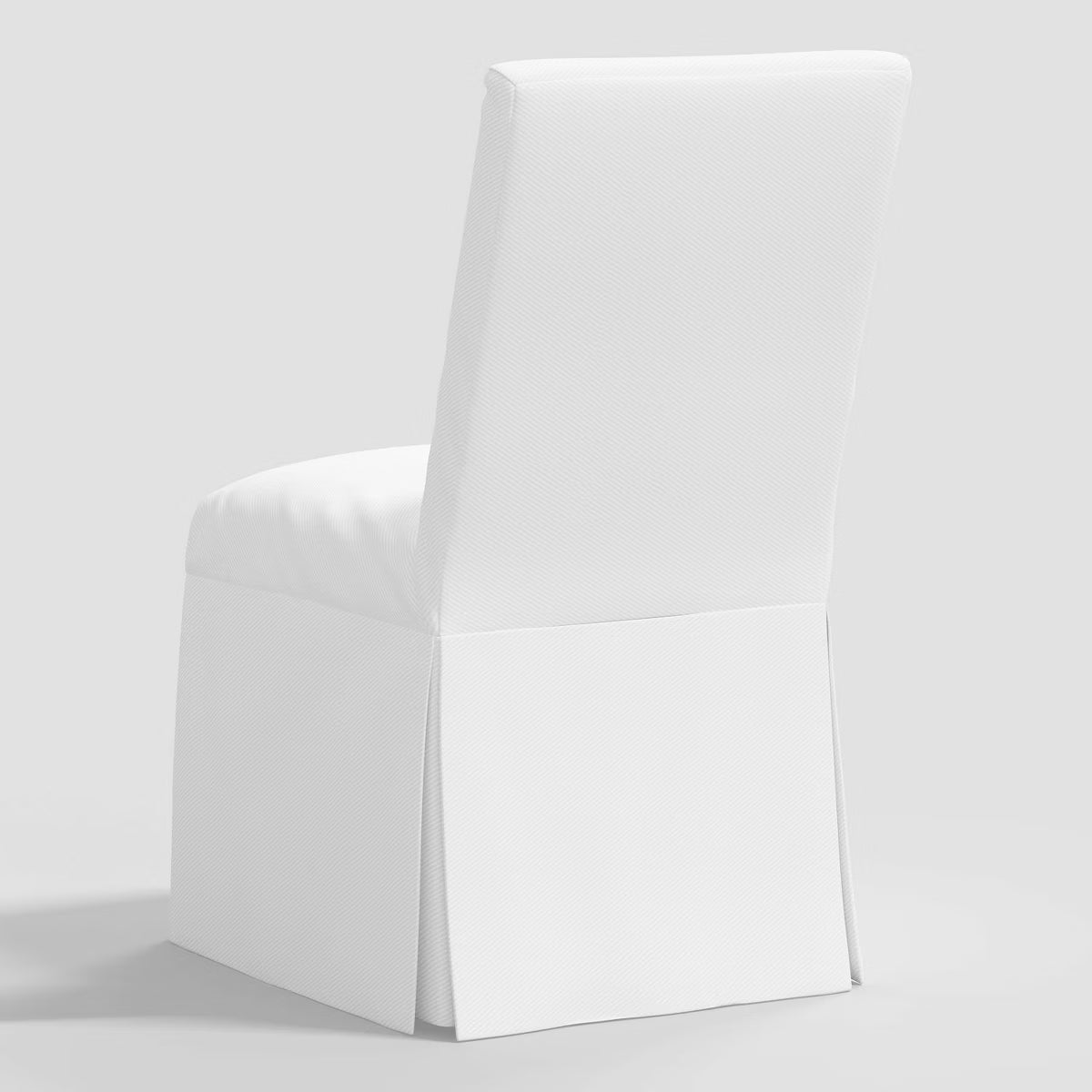 Dining Chair – Culinvaro Logan Traditional Slipcover Dining Chair in Twill White