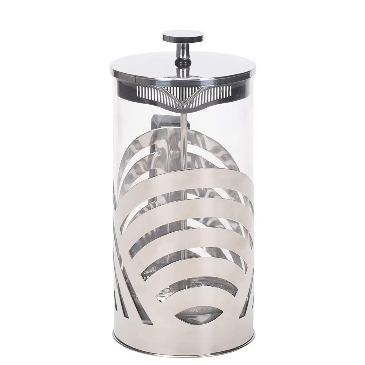 French Press – Culinvaro Chrome 1 Liter Large Glass and Stainless Steel French Press Coffee and Loose Leaf Tea Maker
