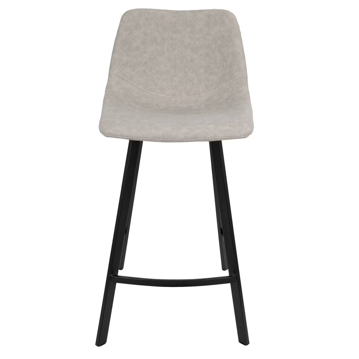 Set of 2 26" Outlaw Industrial Counter Height Barstool Gray