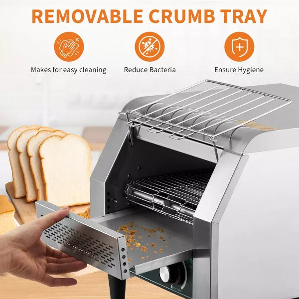 Toaster – Commercial Conveyor Toaster with 3 Toasting Modes – 1300W
