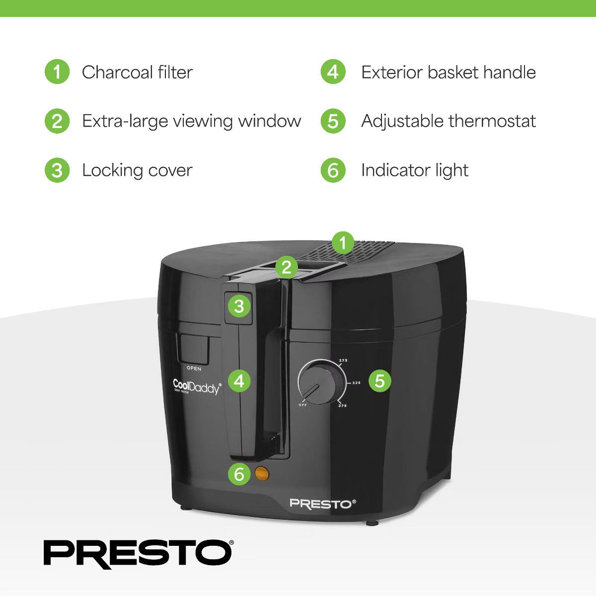 Deep Fryer – Electric Deep Fryer, Cool Touch Compact Fryer, Easy Clean – Black