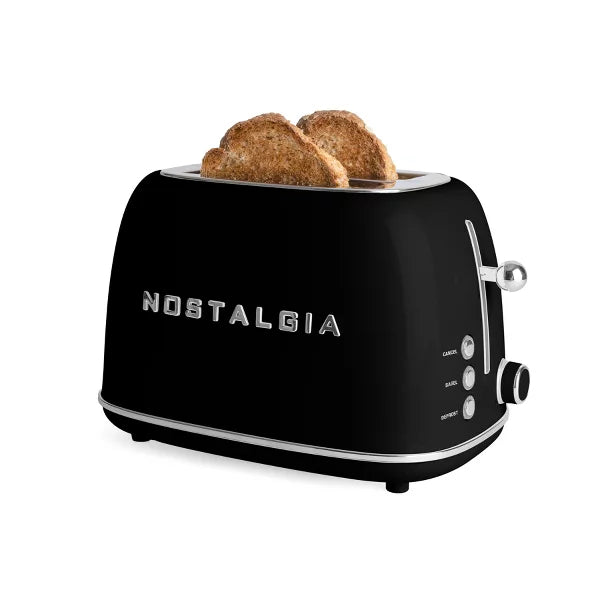 Toaster – Classic Retro 2-Slice Toaster – Black