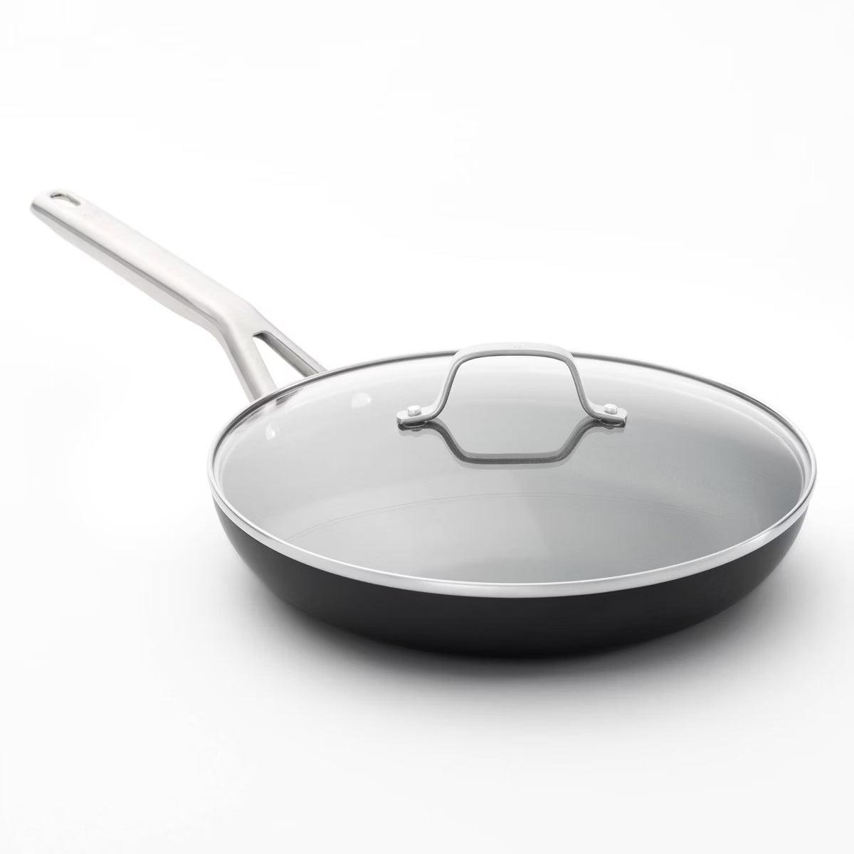 Frying Pan – 10" Hard Anodized Nonstick Fry Pan with Lid: Non-Toxic Skillet – Black