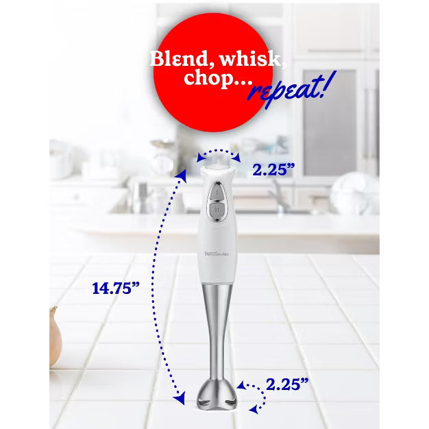Immersion Blender – Blender with Beaker, BC-4306W – White