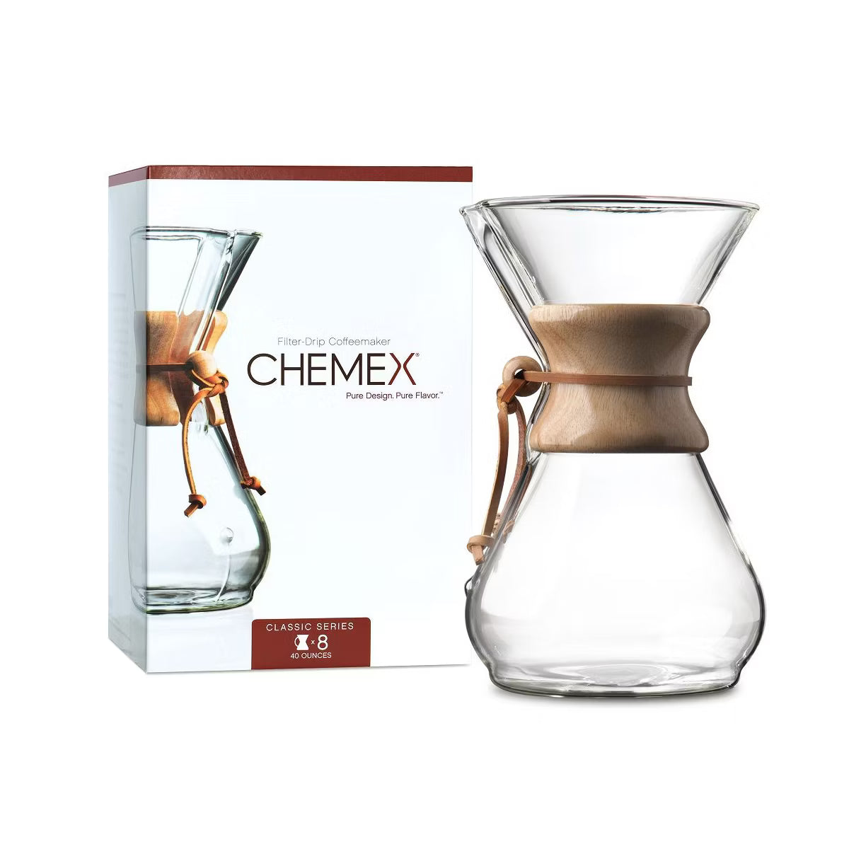 Coffee Maker – Culinvaro Pour-Over Glass Coffeemaker - Classic Series - 8-Cup